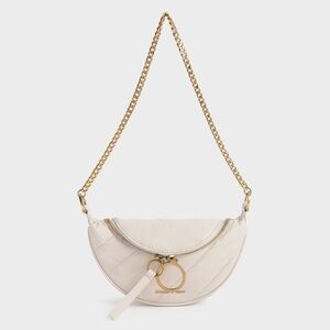 Charles & Keith Philomena wrinkled effect cross body bag